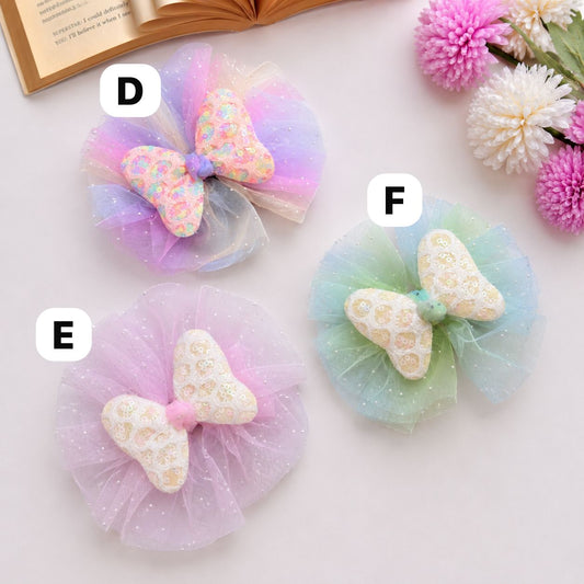 Butterfly Tulle Hair Bow Clip π¦β¨