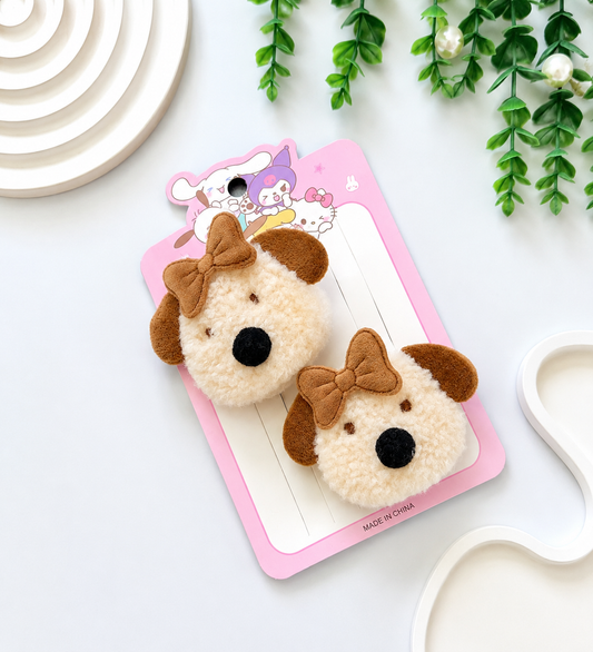 Fluffy Cute Animal theme ๐ถ ๐ฑhair clips (each one pair)