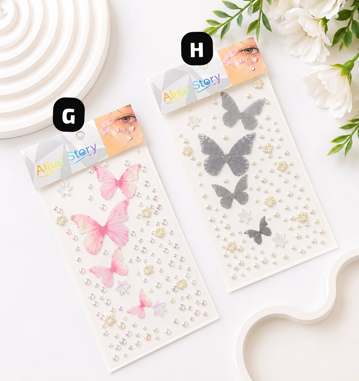 Butterfly & Stone Bling Multi purpose Stickers