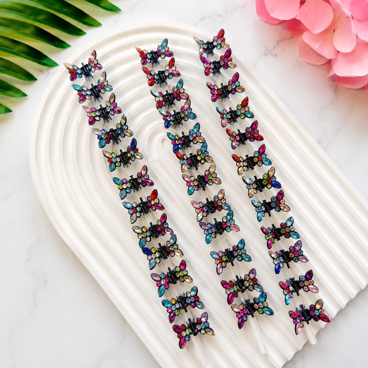 MC-1 Multi Colour Stone🦋 Claw [Set of 12 pcs] One Strip