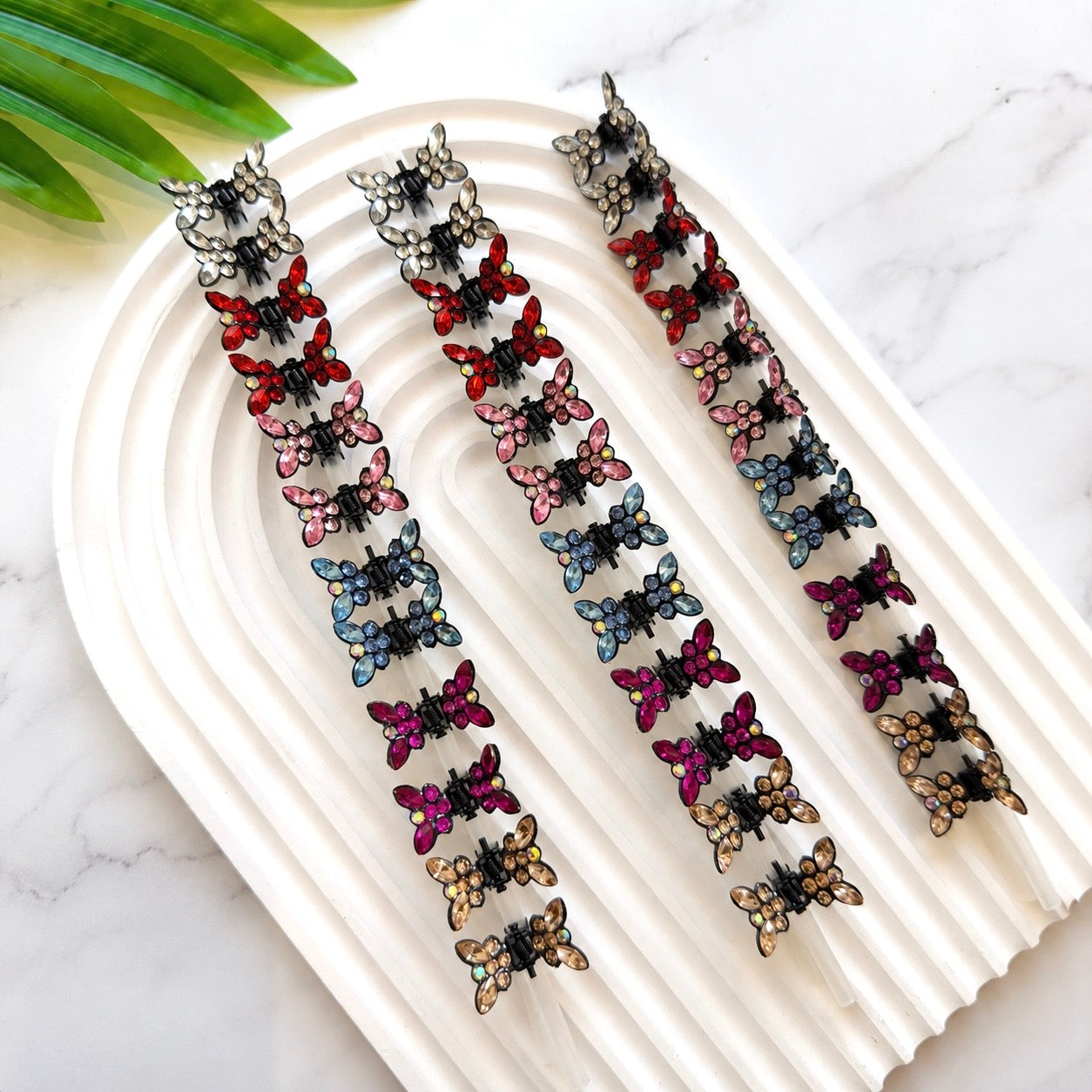 MC-4 Multi Stone 🦋🦋 Claw [Set of 12 pcs ]One Strip.