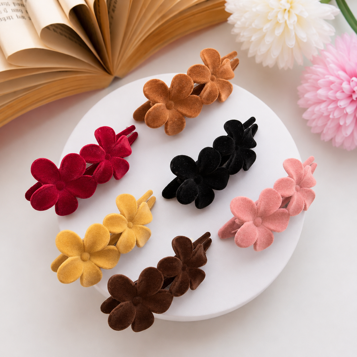 French Barrette Velvet touch Hair Claw (each one pc)