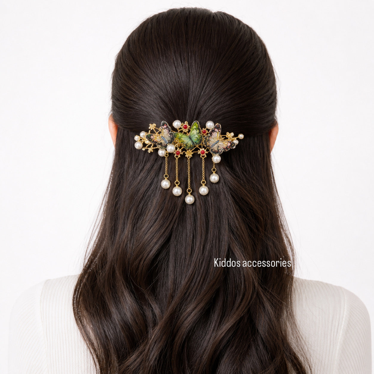 Glassy Butterfly Alligator Clip