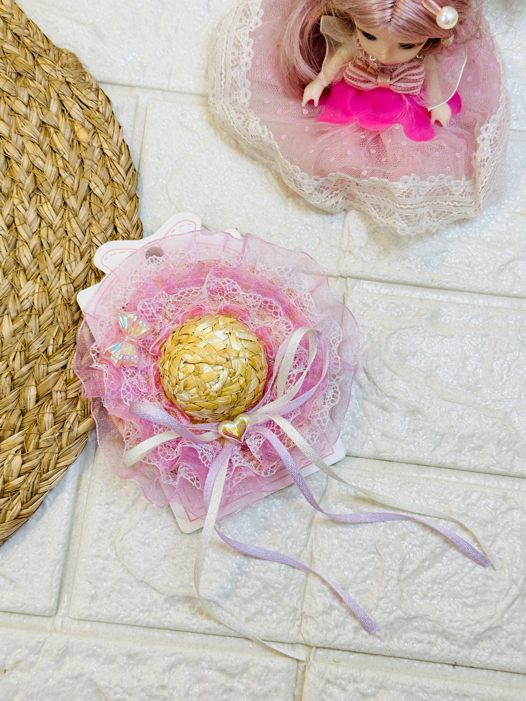Premium Hat Bow Clip with Lace 🎀 each one