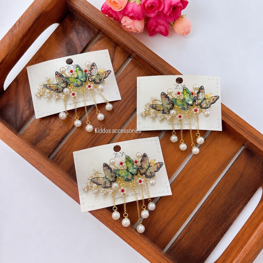 Glassy Butterfly Alligator Clip