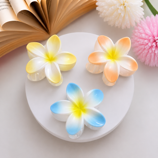 Women’s Plumeria Large Hair Claws (each one pc)