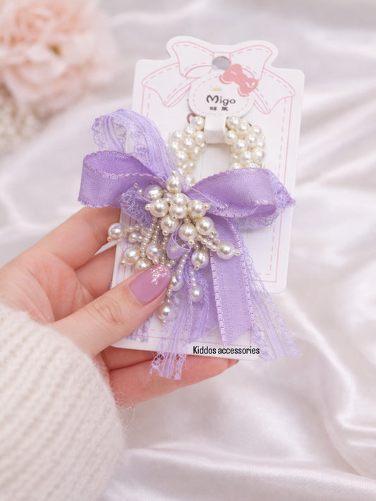 Luxe Pearl Pop Bow Band each one