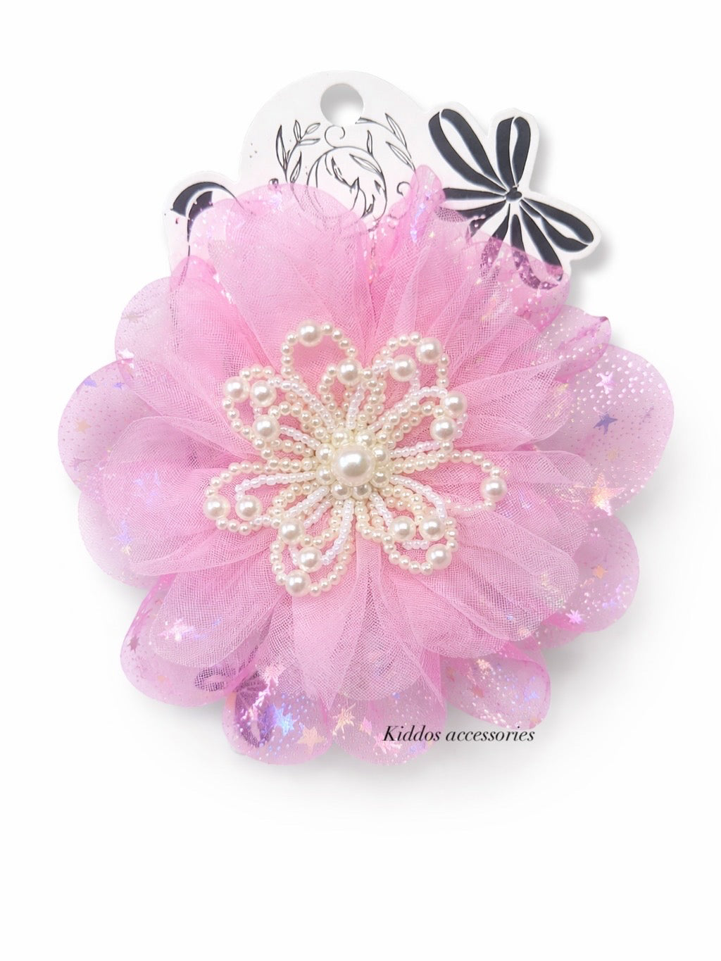Crinkled pearly Flower Fascinator hairclip each one