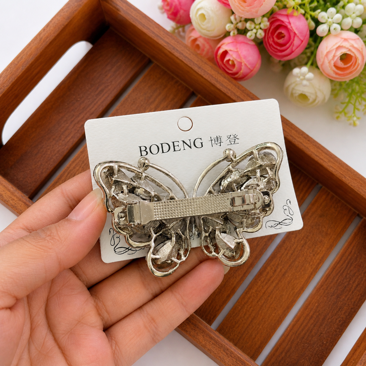 Premium RhineStone butterfly center clips