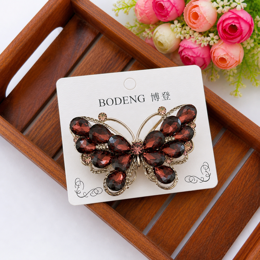 Premium RhineStone butterfly center clips
