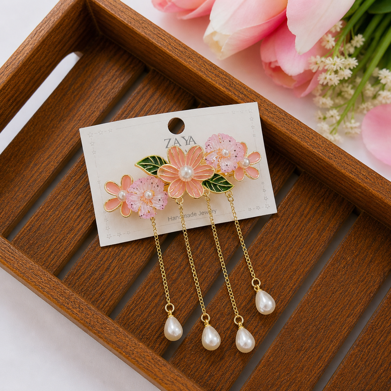 Aurora Flower Tassel CenterClip (Small Size)