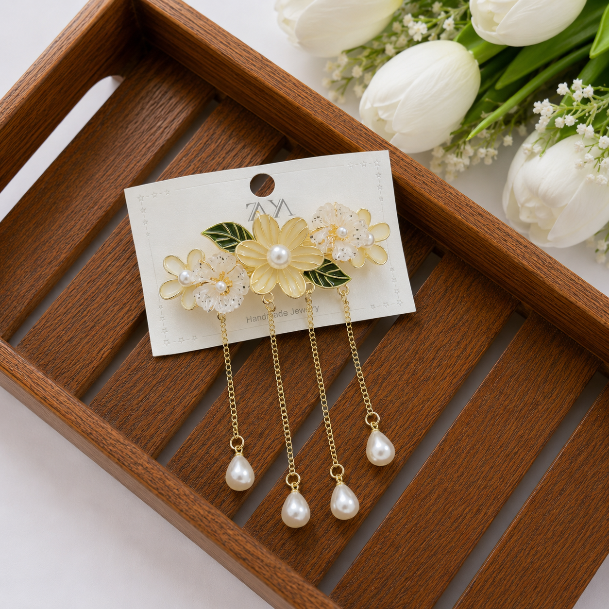 Aurora Flower Tassel CenterClip (Small Size)
