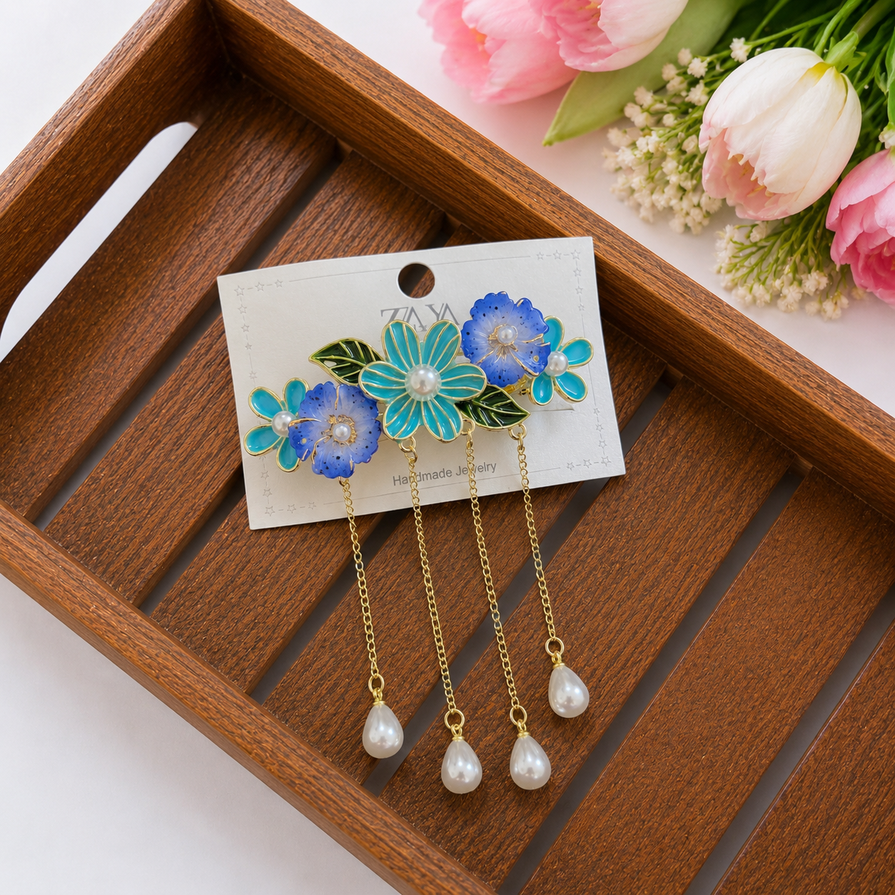 Aurora Flower Tassel CenterClip (Small Size)