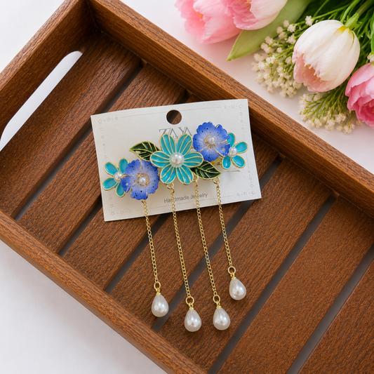 Aurora Flower Tassel CenterClip (Small Size)