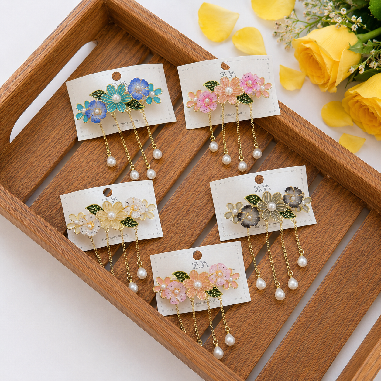Aurora Flower Tassel CenterClip (Small Size)