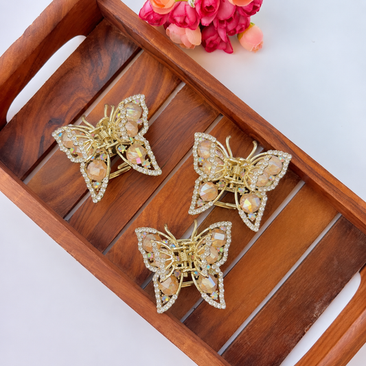 Precious Golden Stone 🦋 Claw( Medium Size)
