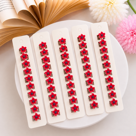 Red Pollen Flower (Set of 10pcs in one strip)