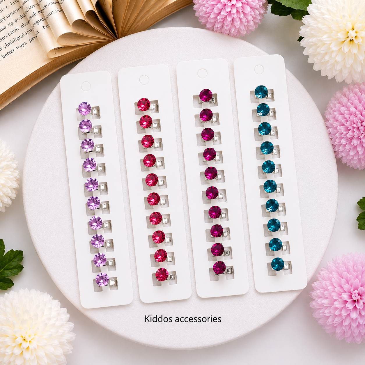 💎 Sparkle Gem Hair buckle Clips (Set of 10pcs in One Strip)