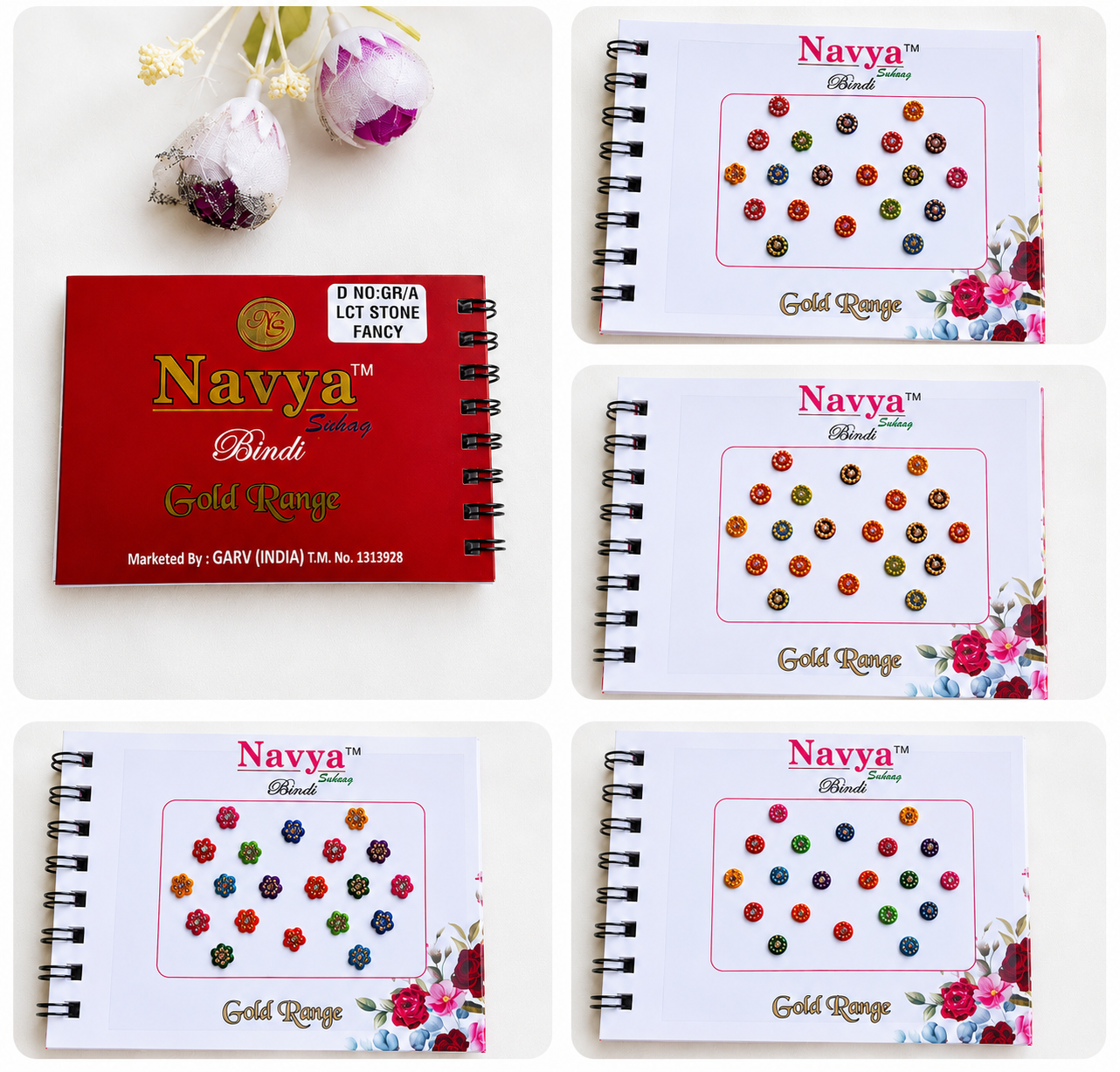 Navya Round Shape Stone Bindi Book – B