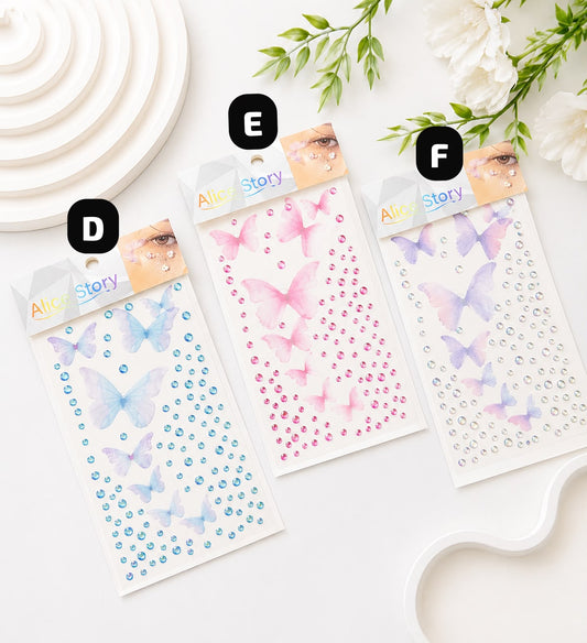 Butterfly & Stone Bling Multi purpose Stickers
