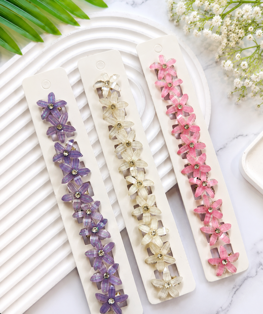 Crystal Hair buckle clips (each one strip )