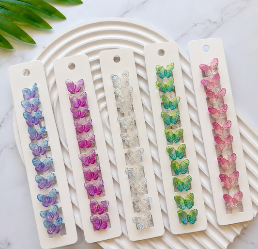 BU-32 Glassy🦋 buckle clips Set of 10 pcs in One Strip
