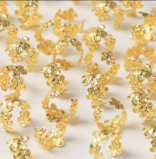 Flower Braid Hair rings ( Set of 10pcs)